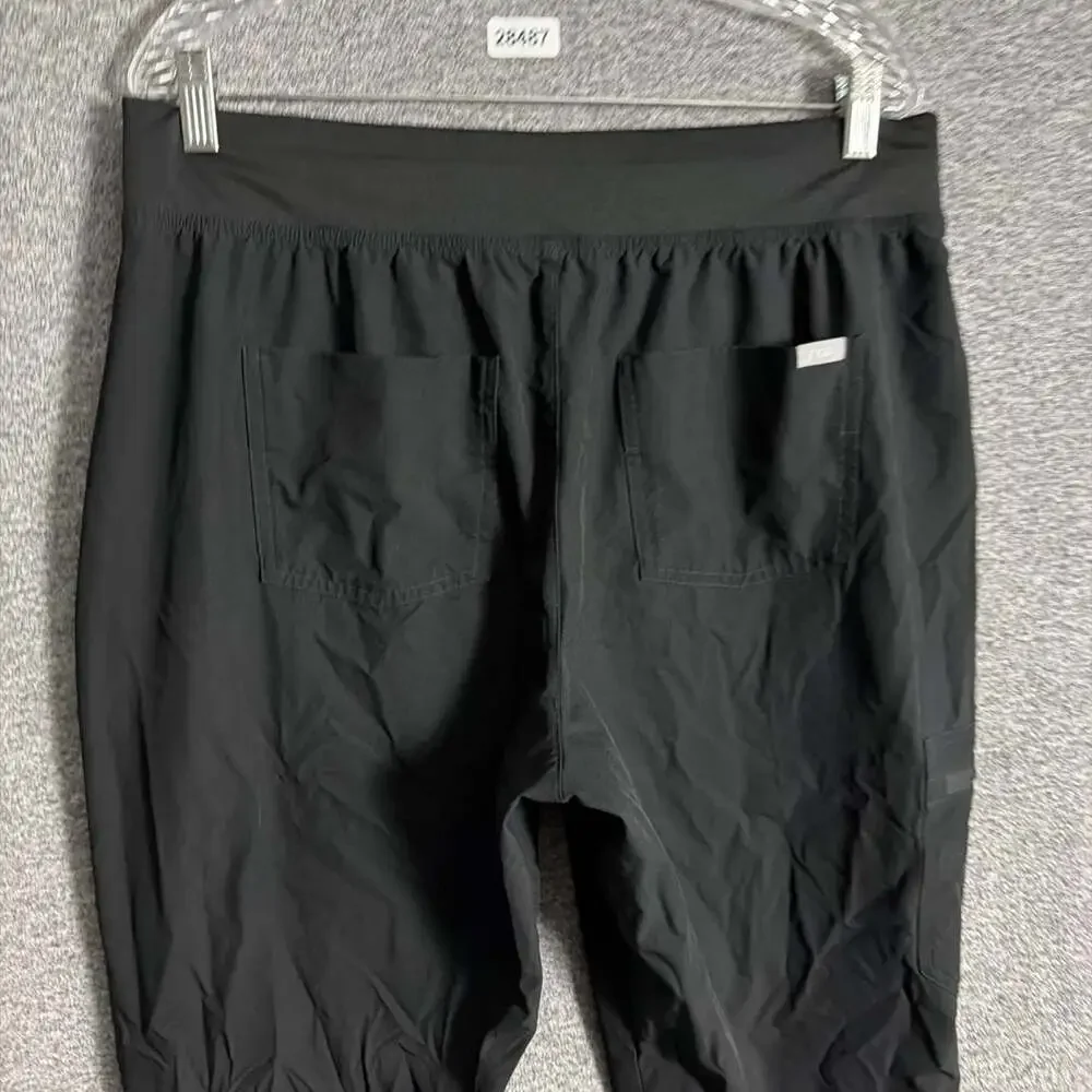 Figs Women’s Size XL/P Black Mesh Lined Zamora Cargo Scrub Pant - Pockets